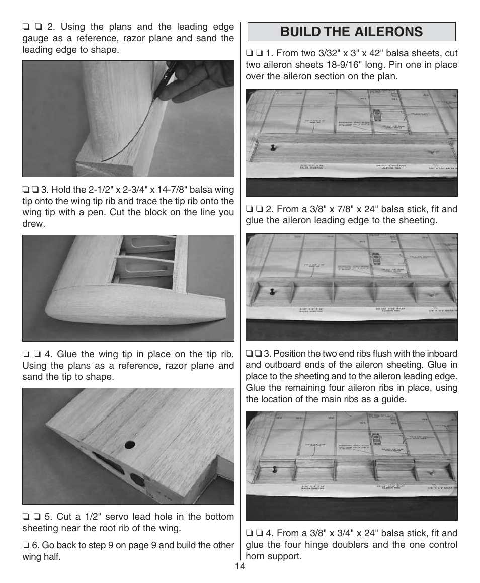 Build the ailerons | Dynaflite GPMA0510 Super Decathlon User Manual | Page 14 / 36
