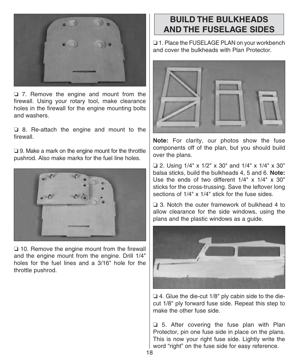 Build the bulkheads and the fuselage sides | Dynaflite GPMA0510 Super Decathlon User Manual | Page 18 / 36