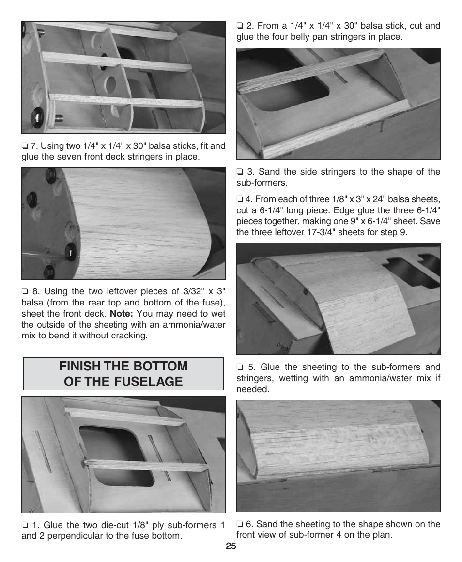 Finish the bottom of the fuselage | Dynaflite GPMA0510 Super Decathlon User Manual | Page 25 / 36
