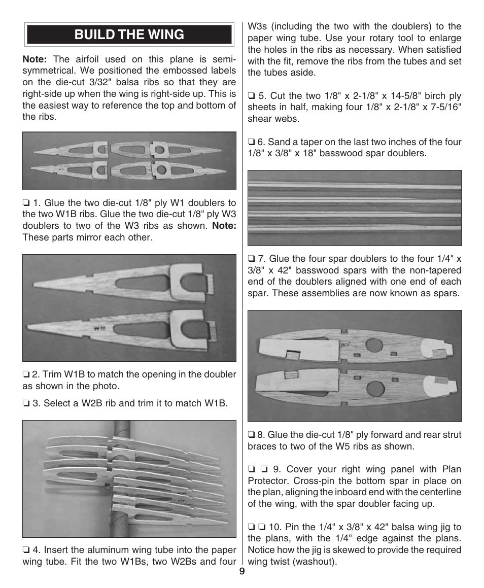 Build the wing | Dynaflite GPMA0510 Super Decathlon User Manual | Page 9 / 36