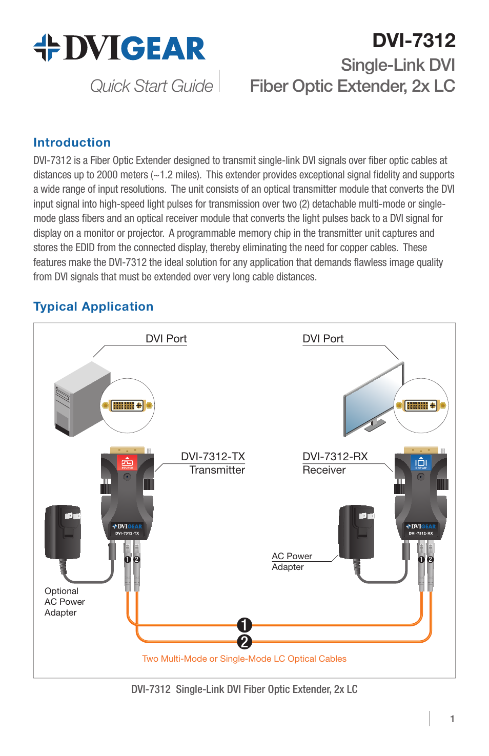 DVIGear DVI-7312 User Manual | 4 pages