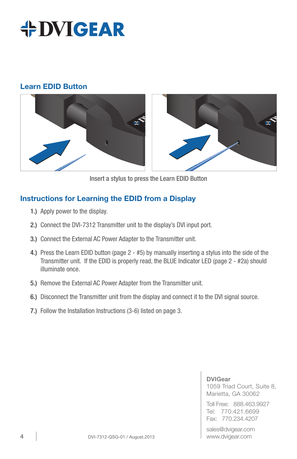 DVIGear DVI-7312 User Manual | Page 4 / 4