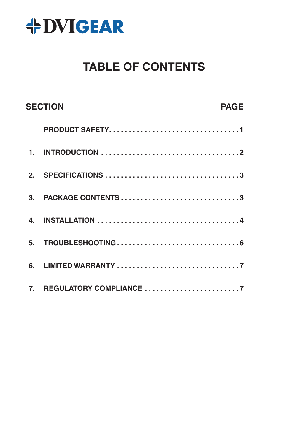 DVIGear DVI-7315 User Manual | Page 2 / 10