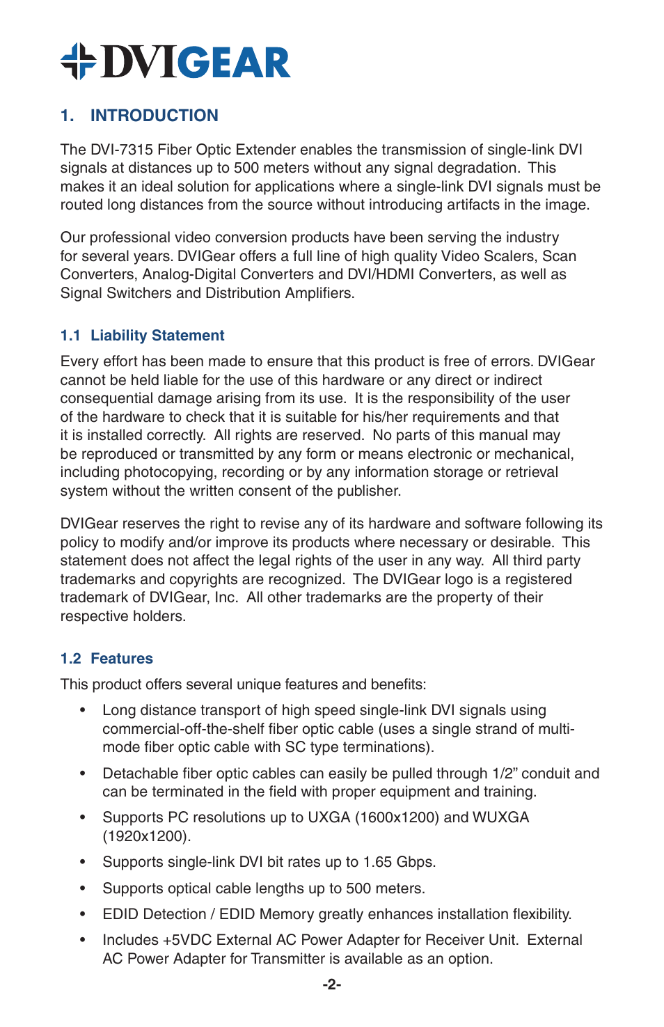 DVIGear DVI-7315 User Manual | Page 4 / 10