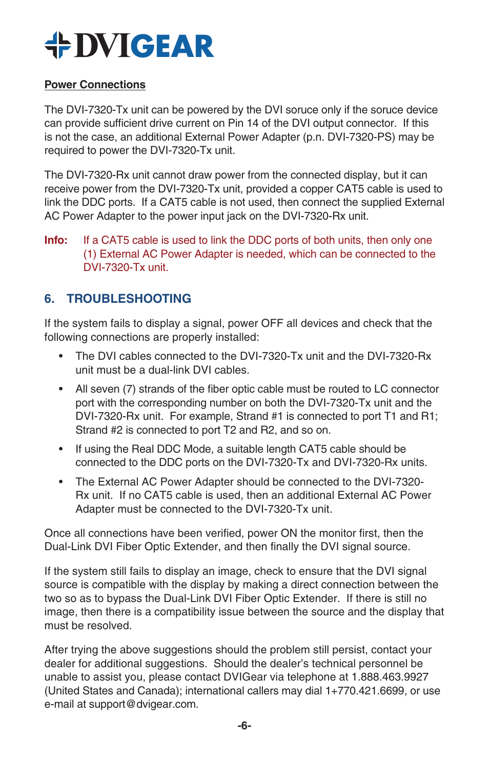 DVIGear DVI-7320 User Manual | Page 8 / 10