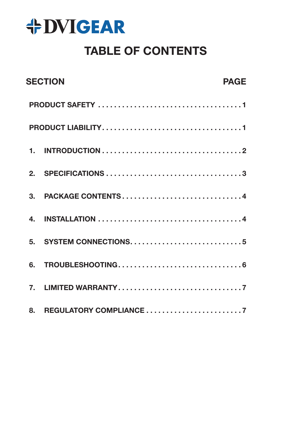 DVIGear DVI-7330 User Manual | Page 2 / 10