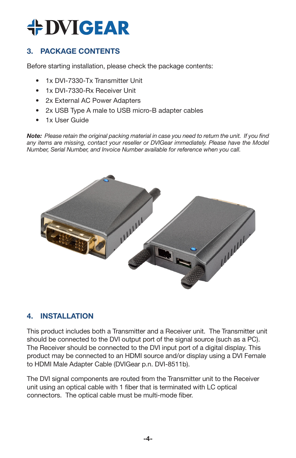 DVIGear DVI-7330 User Manual | Page 6 / 10