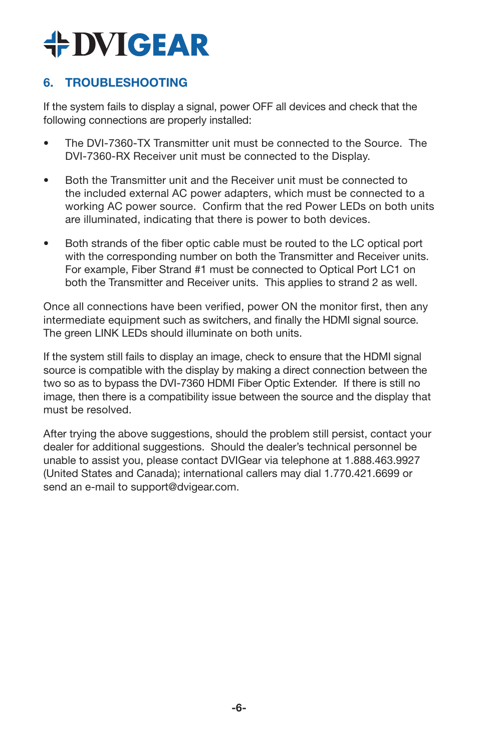 DVIGear DVI-7360 User Manual | Page 8 / 10