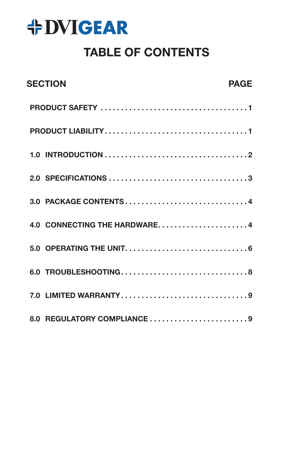DVIGear DVI-23xx-FO User Manual | Page 2 / 12