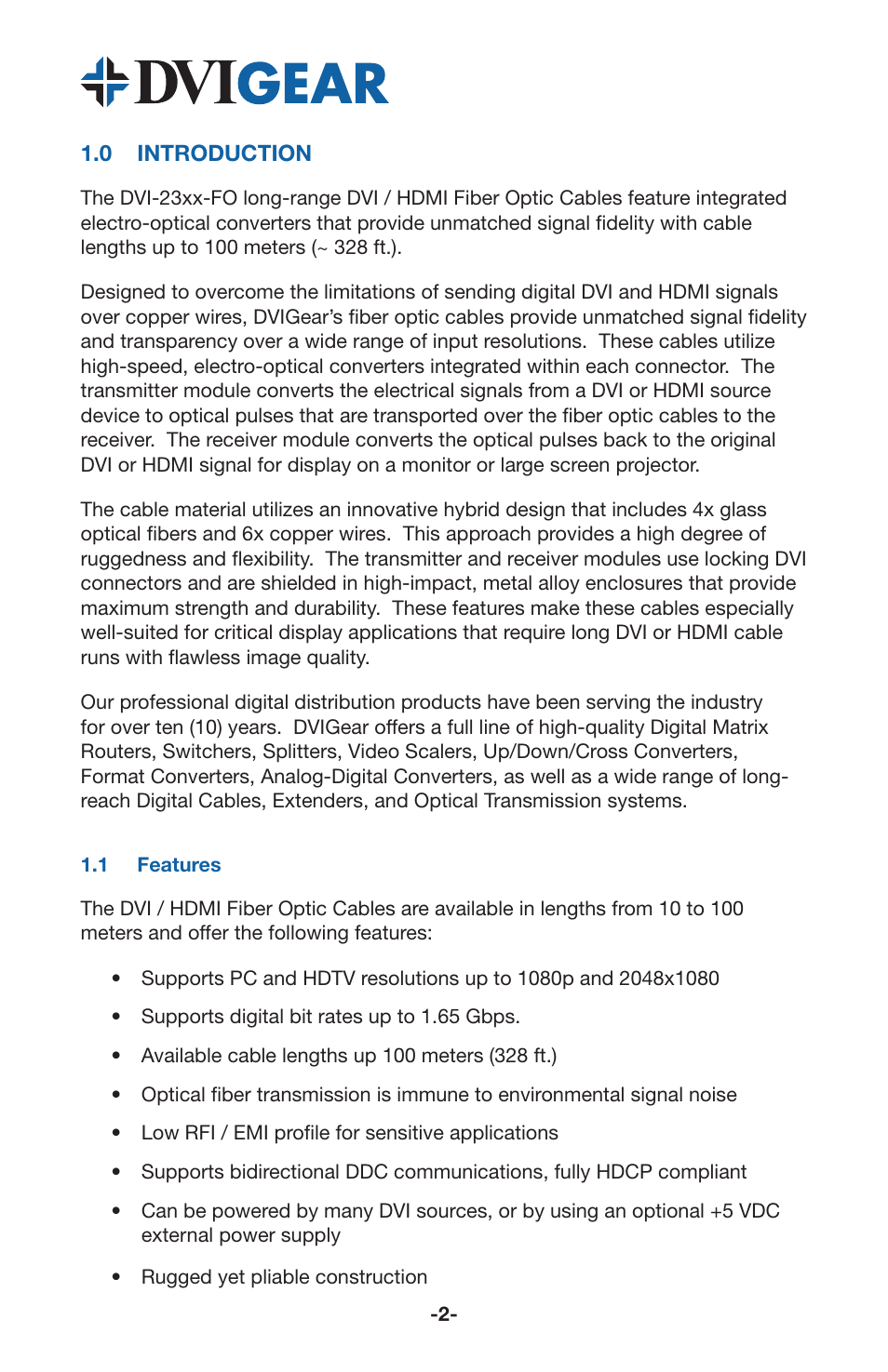 DVIGear DVI-23xx-FO User Manual | Page 4 / 12