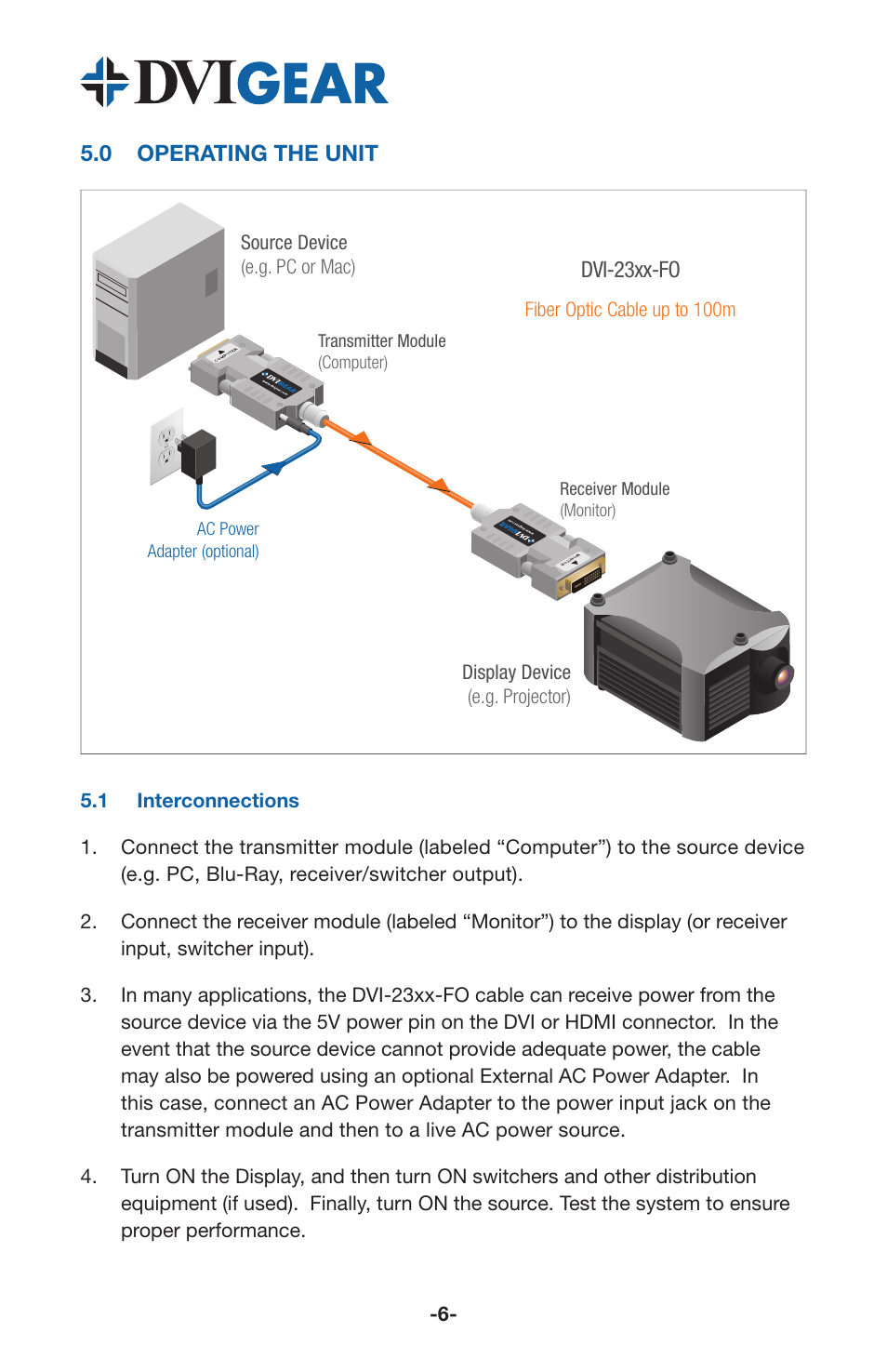 DVIGear DVI-23xx-FO User Manual | Page 8 / 12