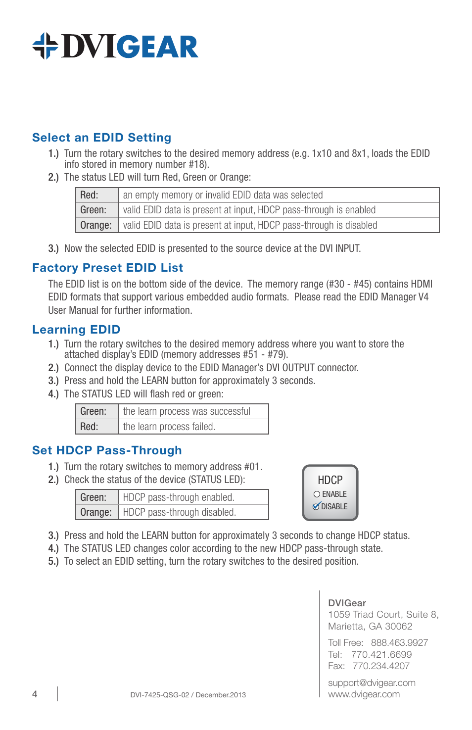 DVIGear DVI-7425 User Manual | Page 4 / 4