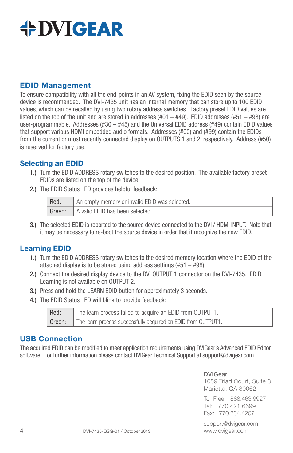 DVIGear DVI-7435 User Manual | Page 4 / 4