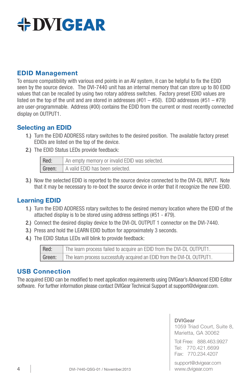 DVIGear DVI-7440 User Manual | Page 4 / 4