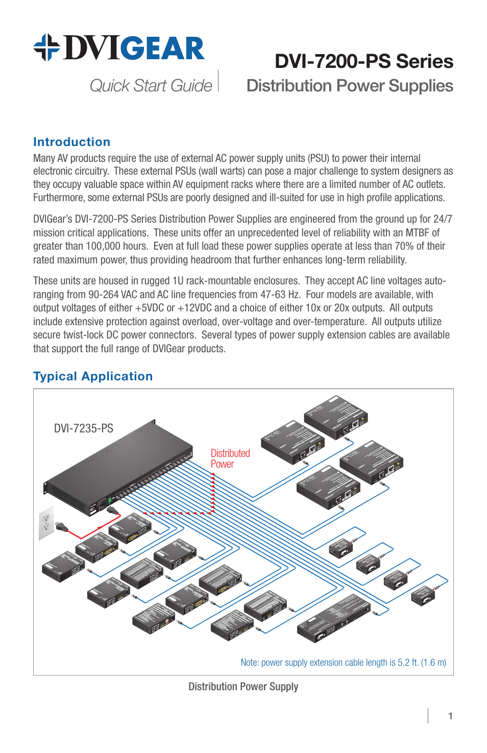 DVIGear DVI-7200-PS Series User Manual | 4 pages