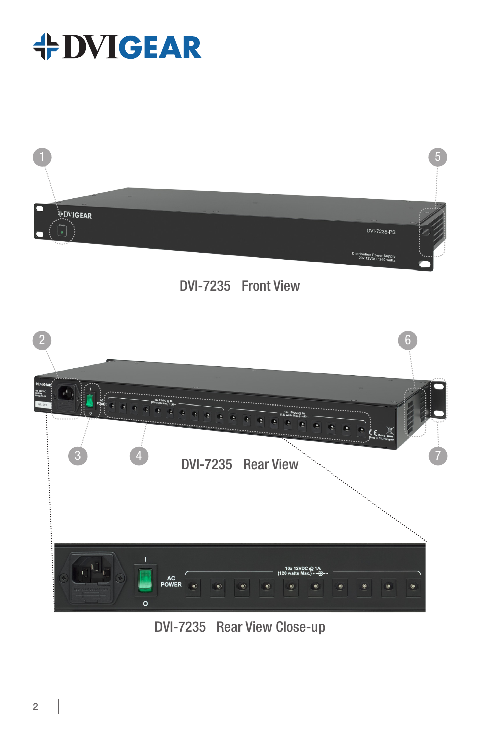 DVIGear DVI-7200-PS Series User Manual | Page 2 / 4