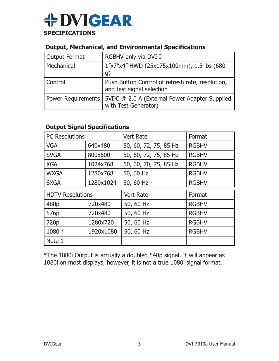 DVIGear DVI-7010a User Manual | Page 4 / 9