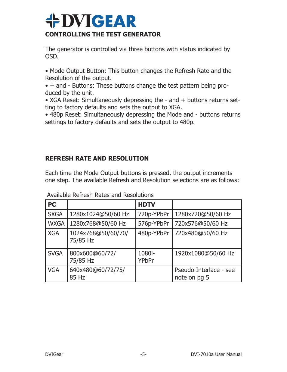 DVIGear DVI-7010a User Manual | Page 6 / 9