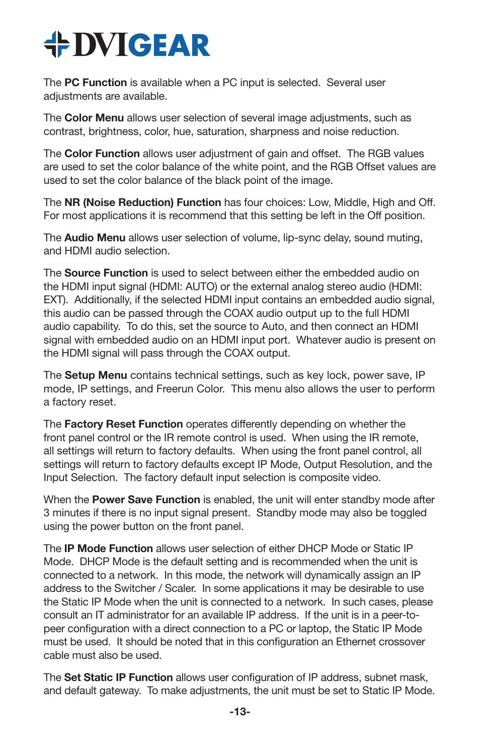 DVIGear DVI-3571a User Manual | Page 15 / 23