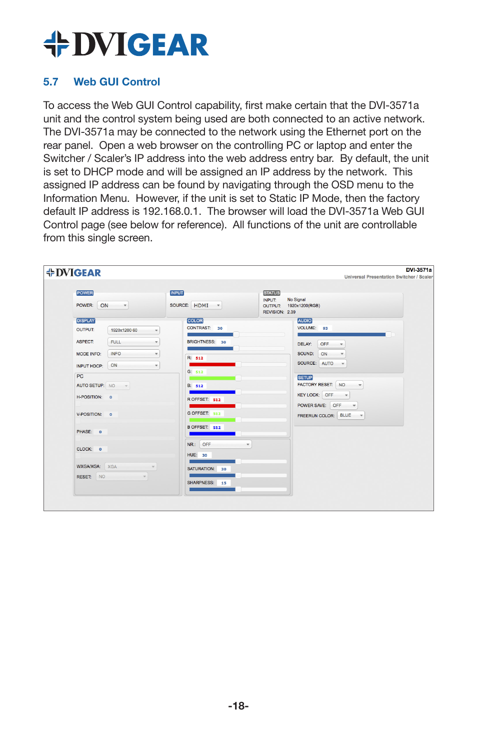 DVIGear DVI-3571a User Manual | Page 20 / 23