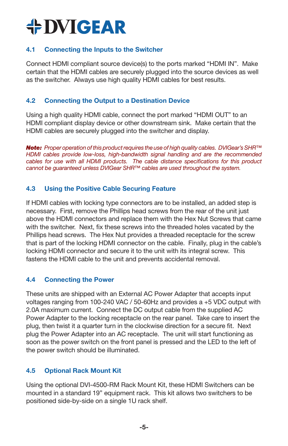 DVIGear DVI-4541b User Manual | Page 7 / 12