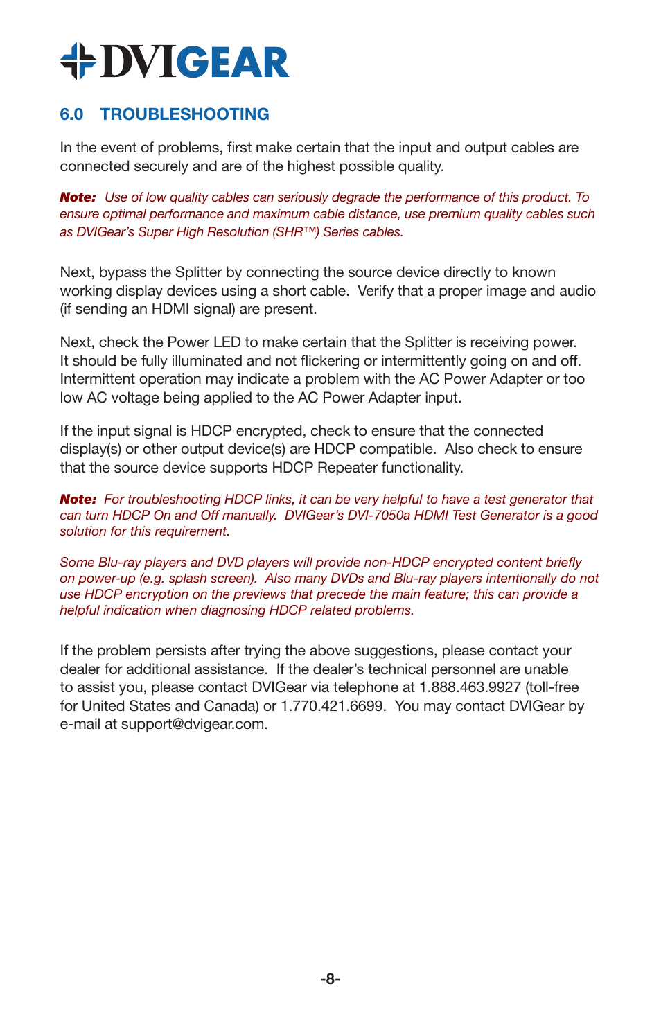 DVIGear DVI-5314b User Manual | Page 10 / 12
