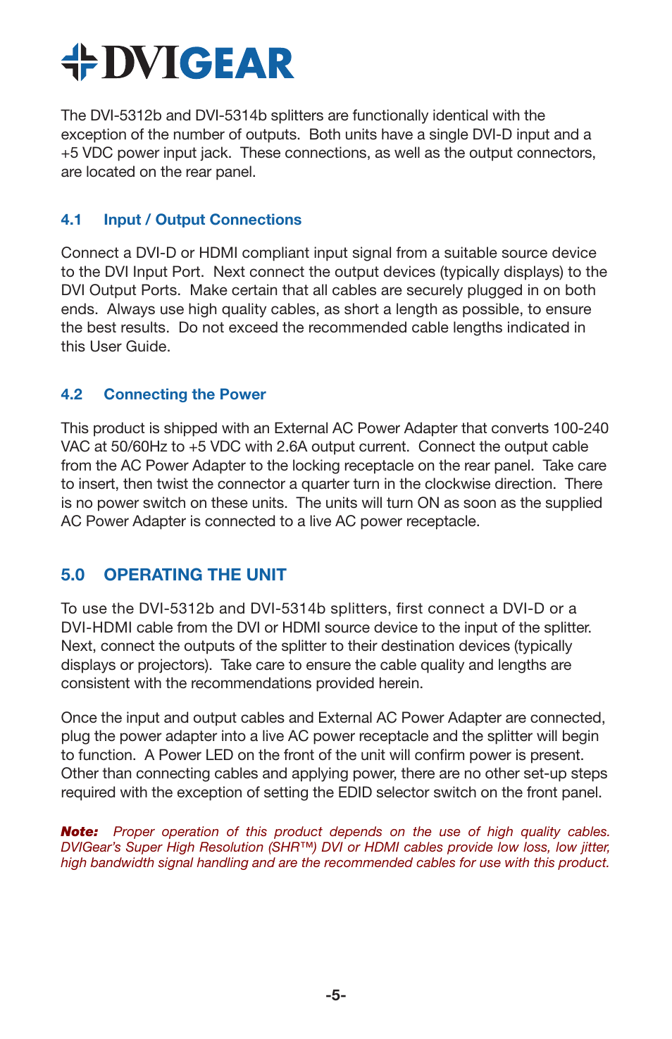 DVIGear DVI-5314b User Manual | Page 7 / 12