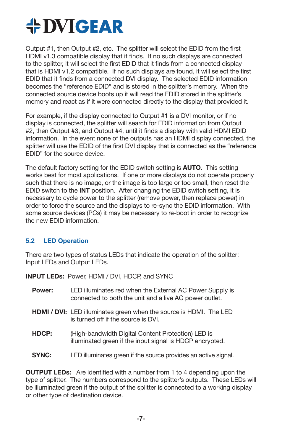 DVIGear DVI-5314b User Manual | Page 9 / 12