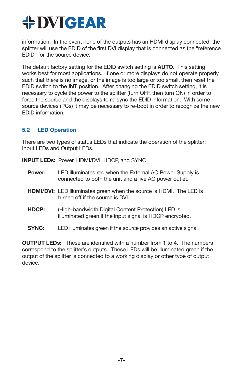 DVIGear DVI-5314c User Manual | Page 9 / 12