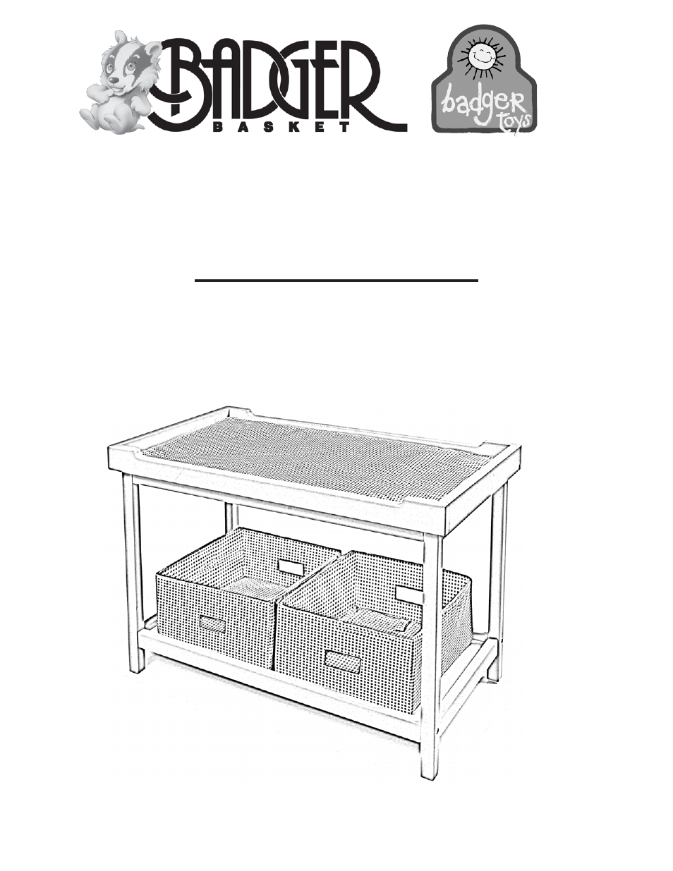 Badger Basket Cherry Doll Changing Table 01867 User Manual | 4 pages