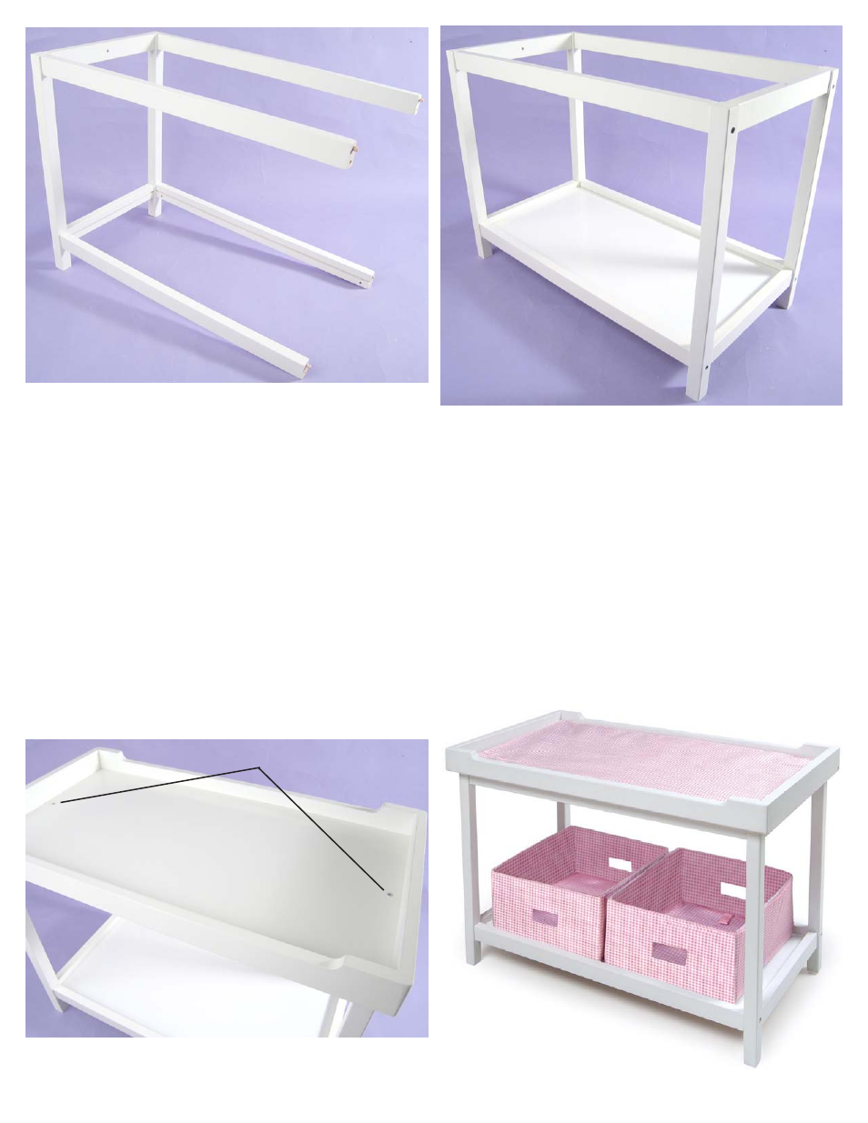 Badger Basket Cherry Doll Changing Table 01867 User Manual | Page 4 / 4