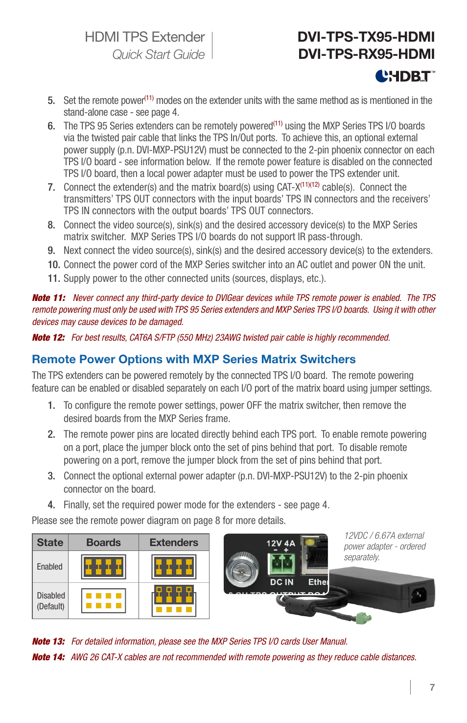 Quick start guide | DVIGear DVI-TPS-RX95-HDMI User Manual | Page 7 / 8