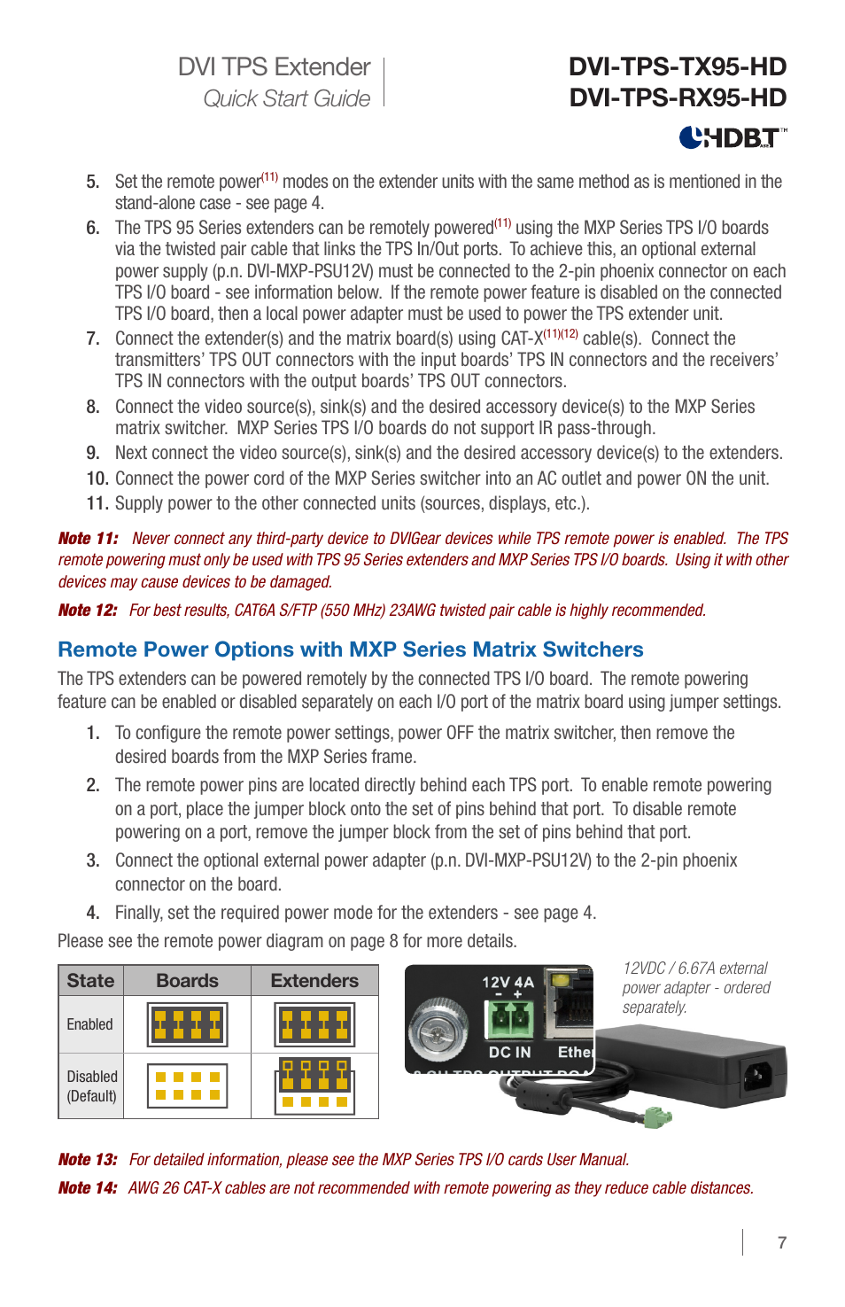 Dvi-tps-tx95-hd dvi-tps-rx95-hd dvi tps extender, Quick start guide | DVIGear DVI-TPS-RX95-HD User Manual | Page 7 / 8