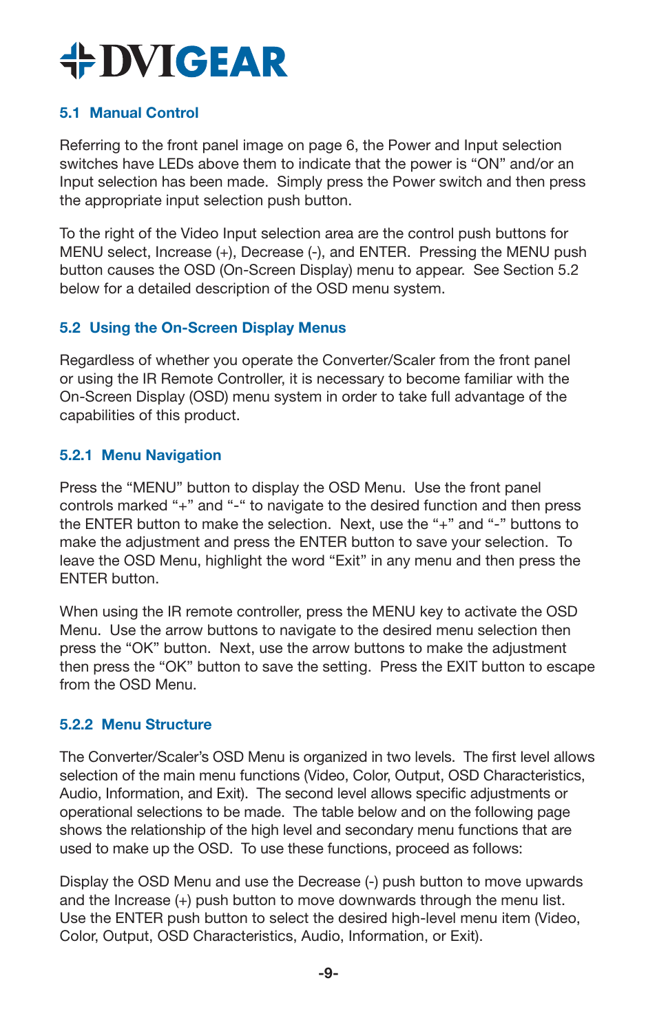 DVIGear DVI-3551a User Manual | Page 11 / 19