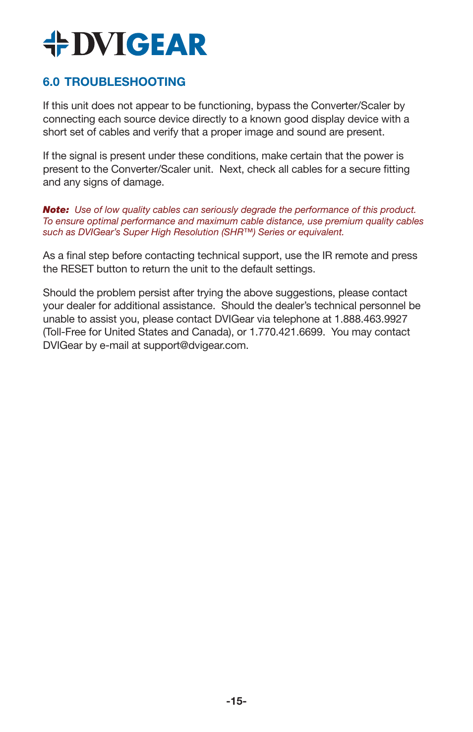 DVIGear DVI-3551a User Manual | Page 17 / 19