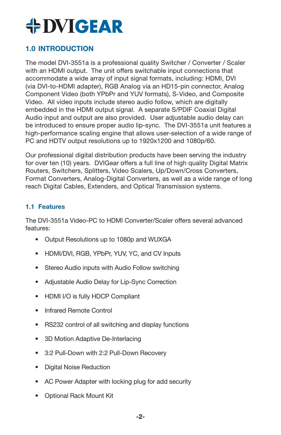 DVIGear DVI-3551a User Manual | Page 4 / 19