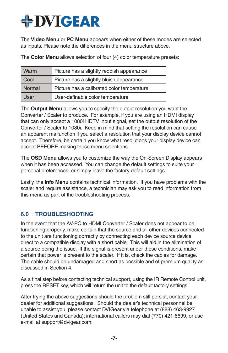 DVIGear DVI-3531a User Manual | Page 9 / 11