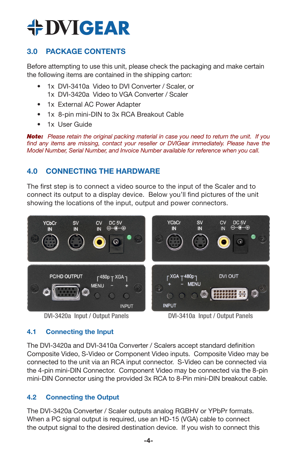 DVIGear DVI-3420a User Manual | Page 6 / 12