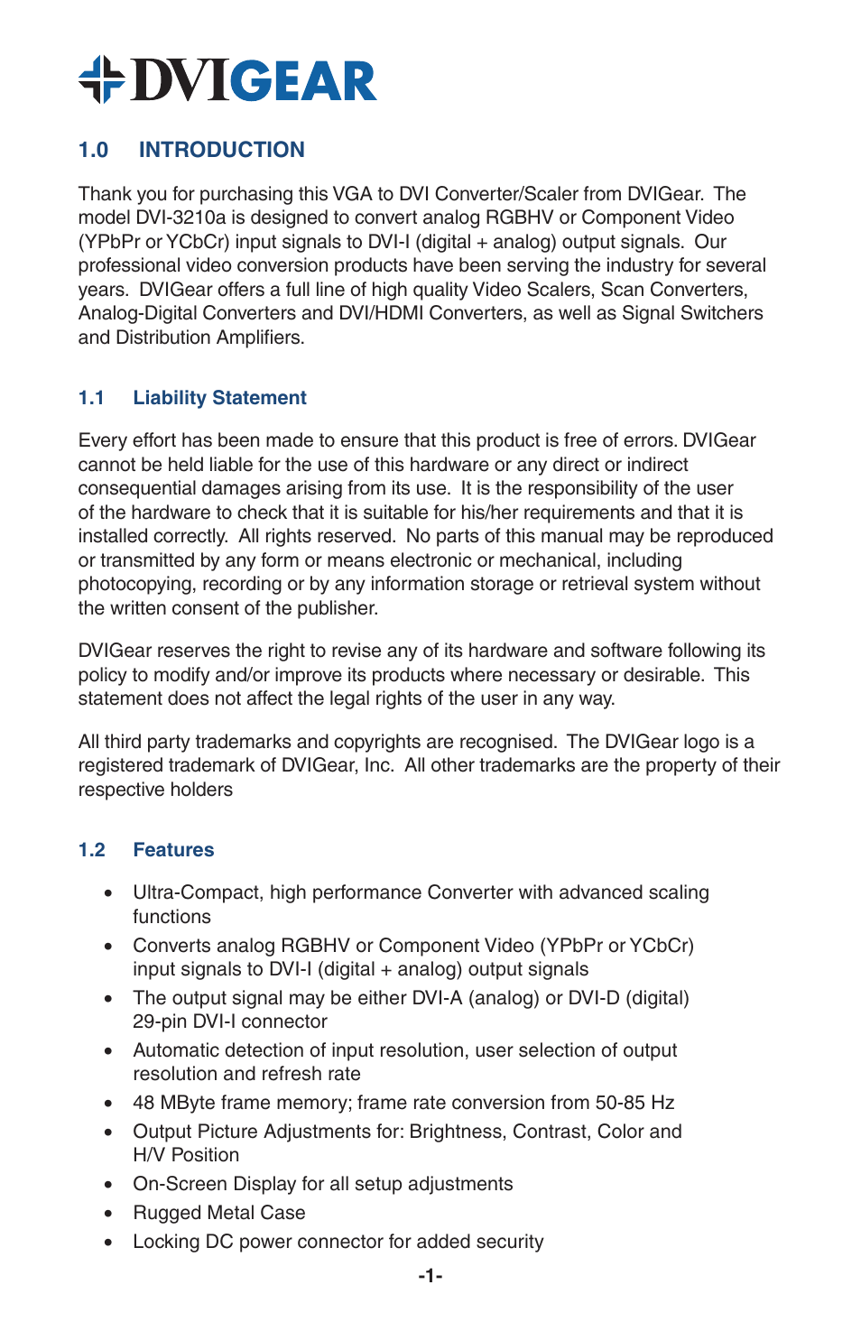 DVIGear DVI-3210a User Manual | Page 3 / 11