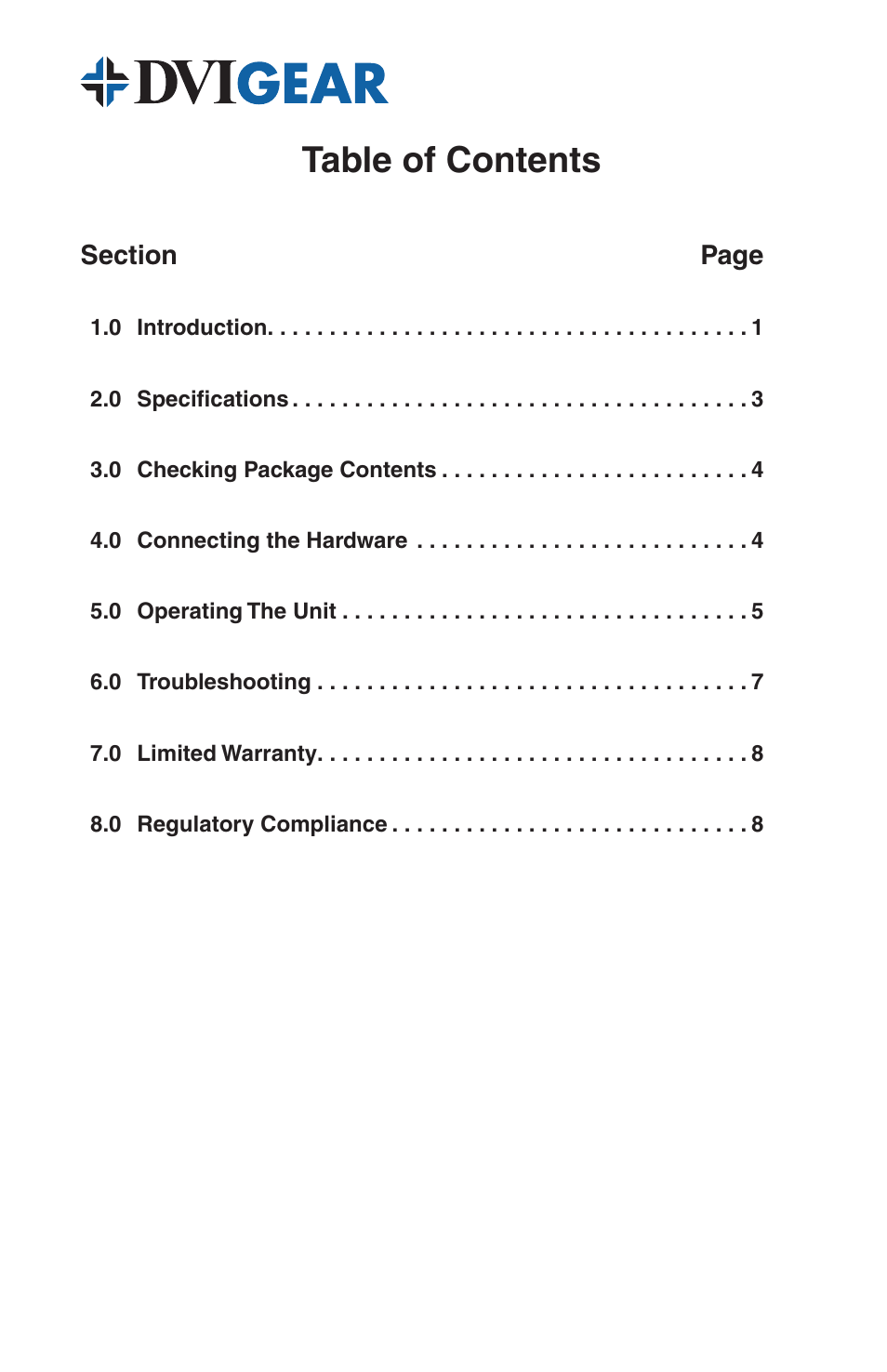 DVIGear DVI-3120a User Manual | Page 2 / 11