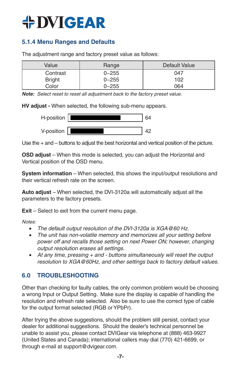 DVIGear DVI-3120a User Manual | Page 9 / 11