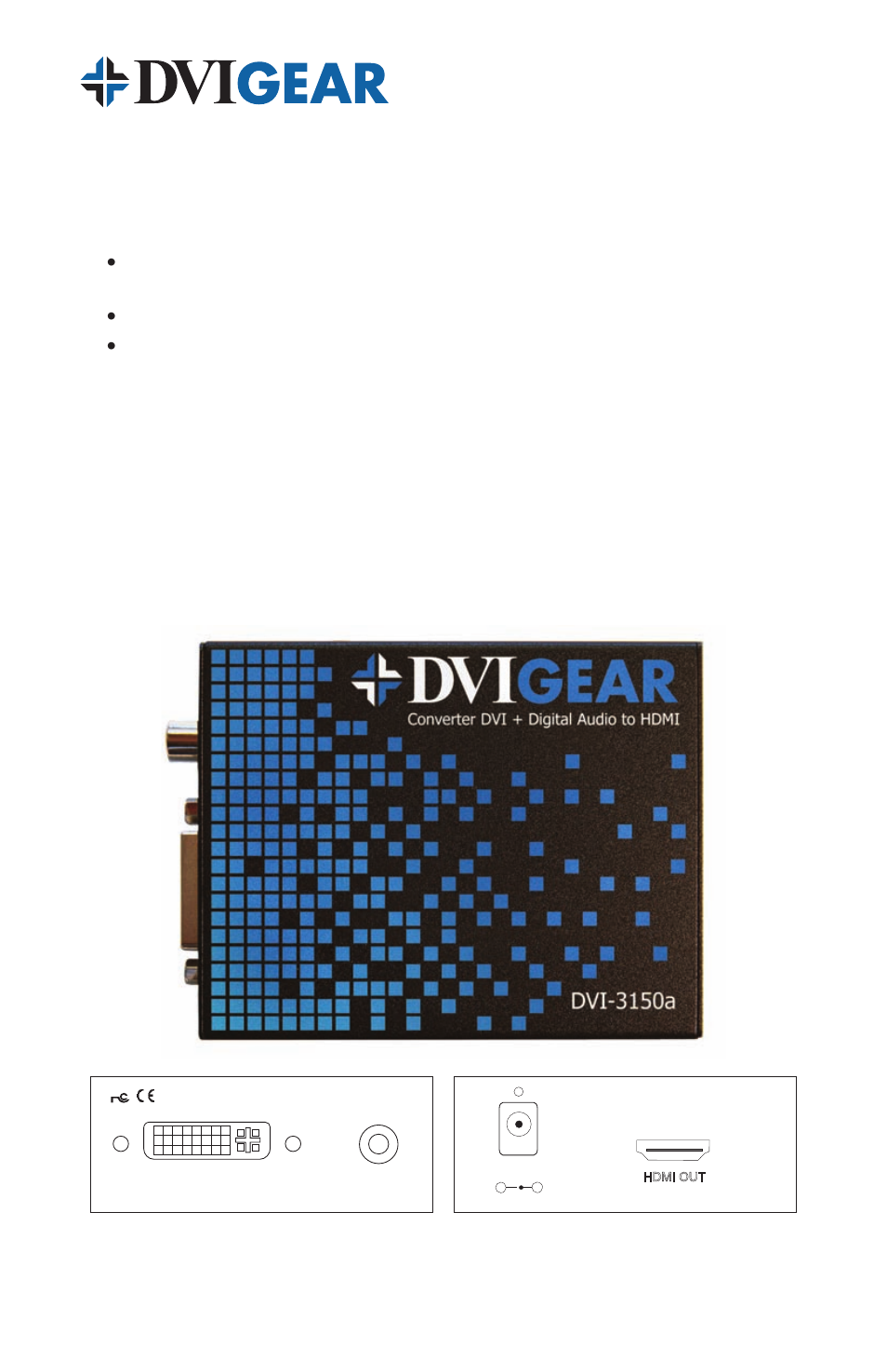 0 checking package contents, 0 connecting the hardware | DVIGear DVI-3510a User Manual | Page 5 / 8