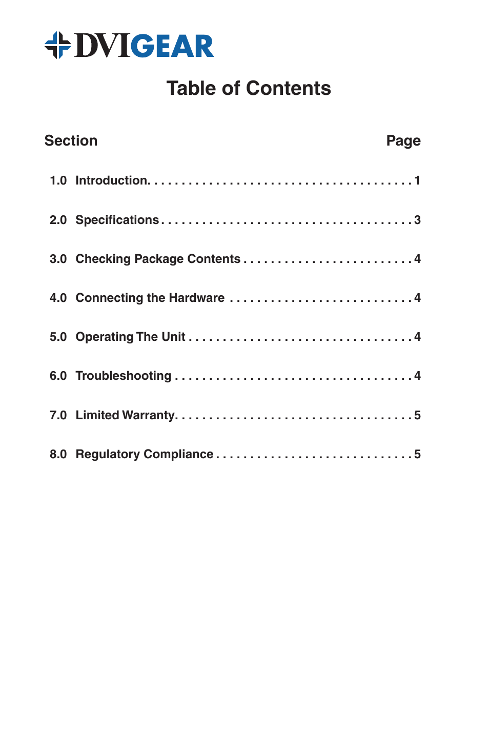 DVIGear DVI-3310a User Manual | Page 2 / 8