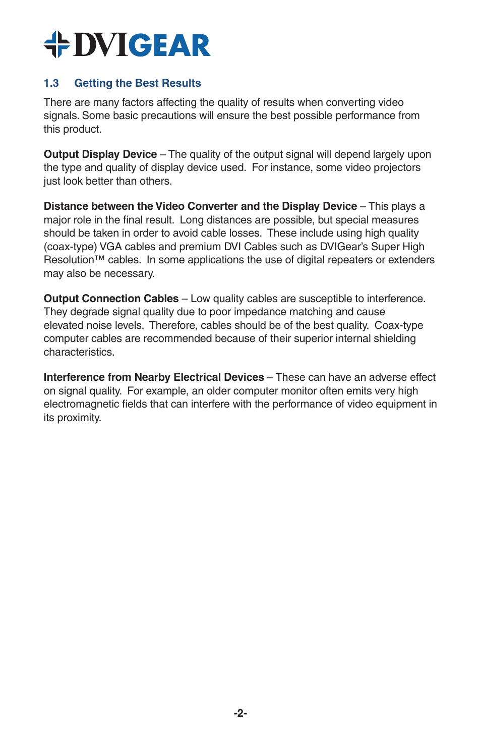 DVIGear DVI-3310a User Manual | Page 4 / 8