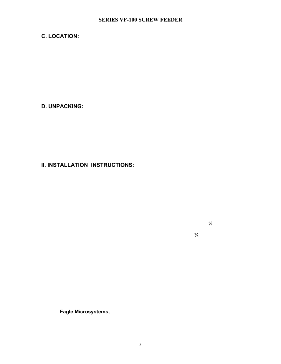 Eagle Microsystems VF100 User Manual | Page 6 / 13