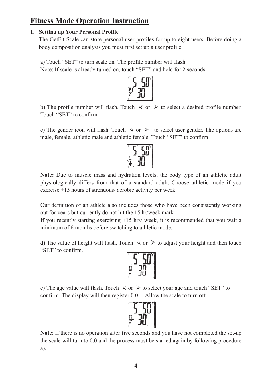 Fitness mode operation instruction | EatSmart ESBS-06 User Manual | Page 5 / 14