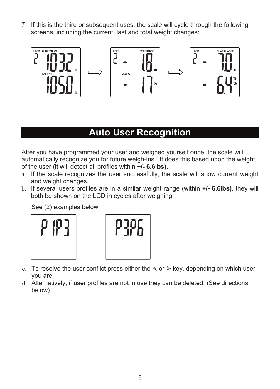 Auto user recognition | EatSmart ESBS-07 User Manual | Page 7 / 11