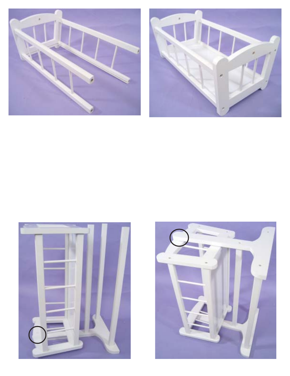 Ba b | Badger Basket Heirloom Style Doll Cradle 1835 User Manual | Page 2 / 2