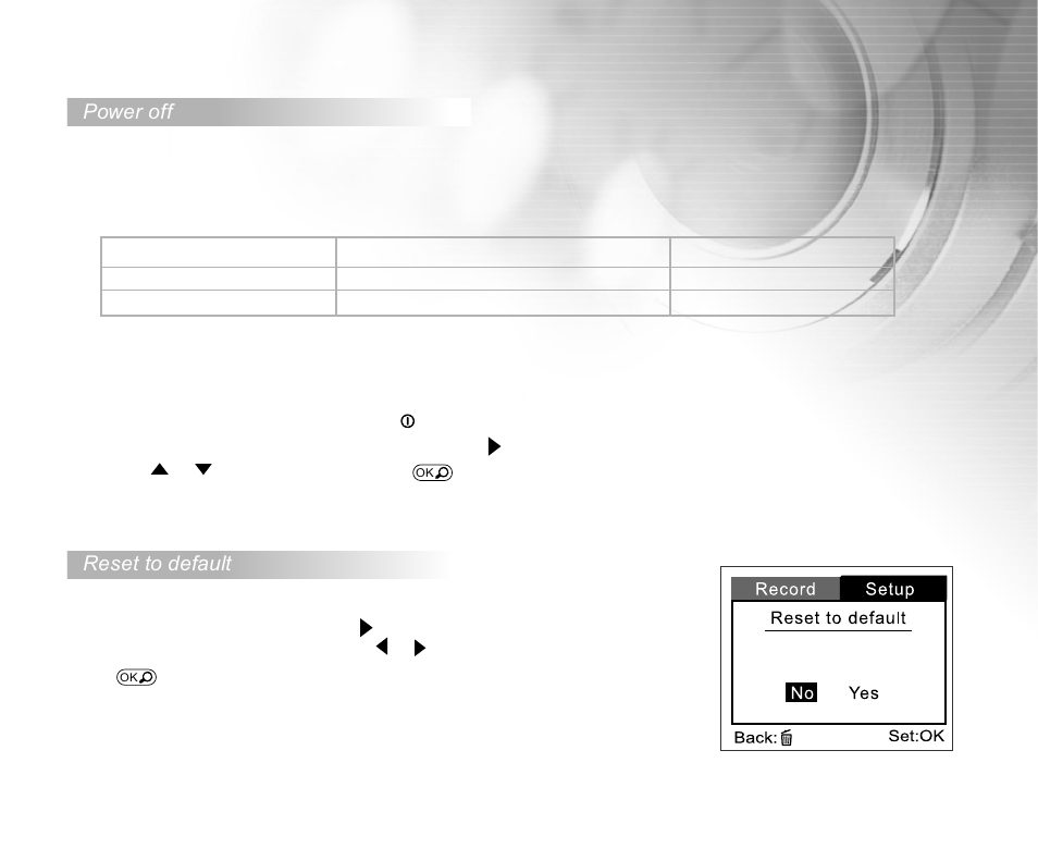 Power off, Reset to default | Cool-Lux DVR-200 User Manual | Page 44 / 51