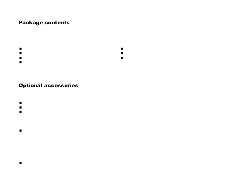 Package contents, Optional accessories | Cool-Lux DVR-200 User Manual | Page 7 / 51